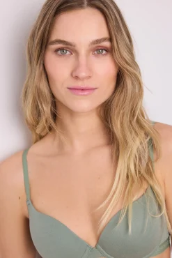 Sujetador push up GORGEOUS algodón kaki