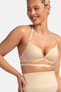 Sujetador push up multiposición nude
