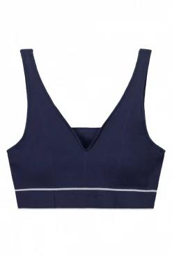 Sujetador seamless canalé azul