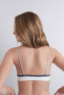 Sujetador seamless pointelle blanco