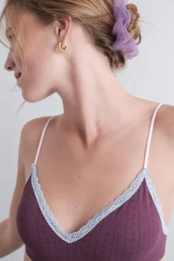 Sujetador seamless pointelle burgundy