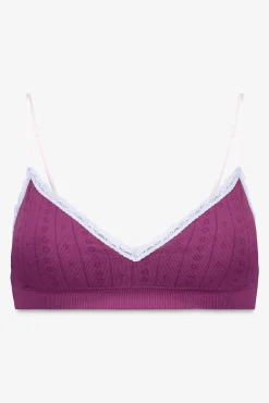 Sujetador seamless pointelle burgundy