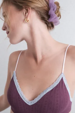 Sujetador seamless pointelle burgundy