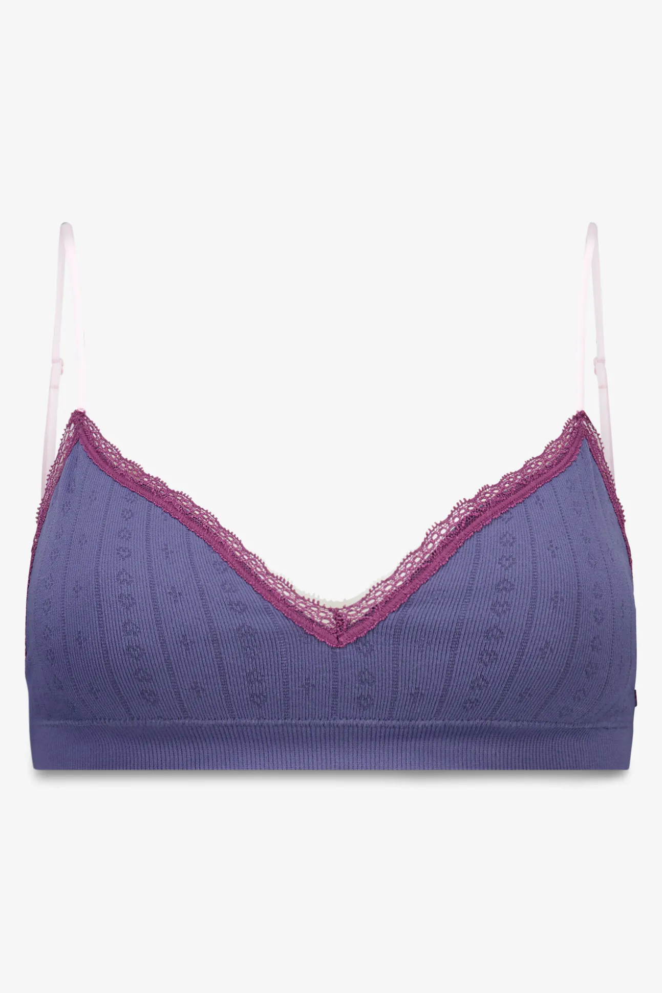 Sujetador seamless pointelle azul