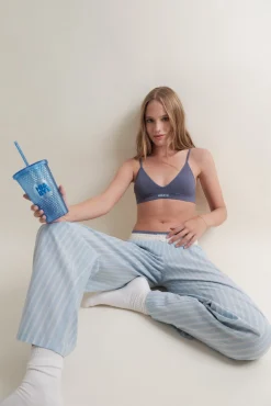 Sujetador seamless triangular azul