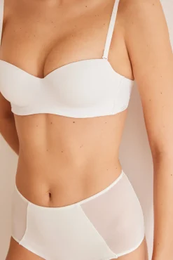 Sujetador sin tirantes algodón blanco