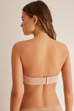 Sujetador sin tirantes algodón nude