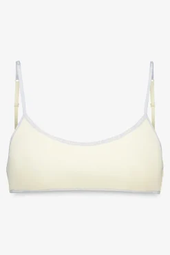 Sujetador top algodón copas extraíbles amarillo