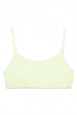 Sujetador top algodón copas extraíbles amarillo