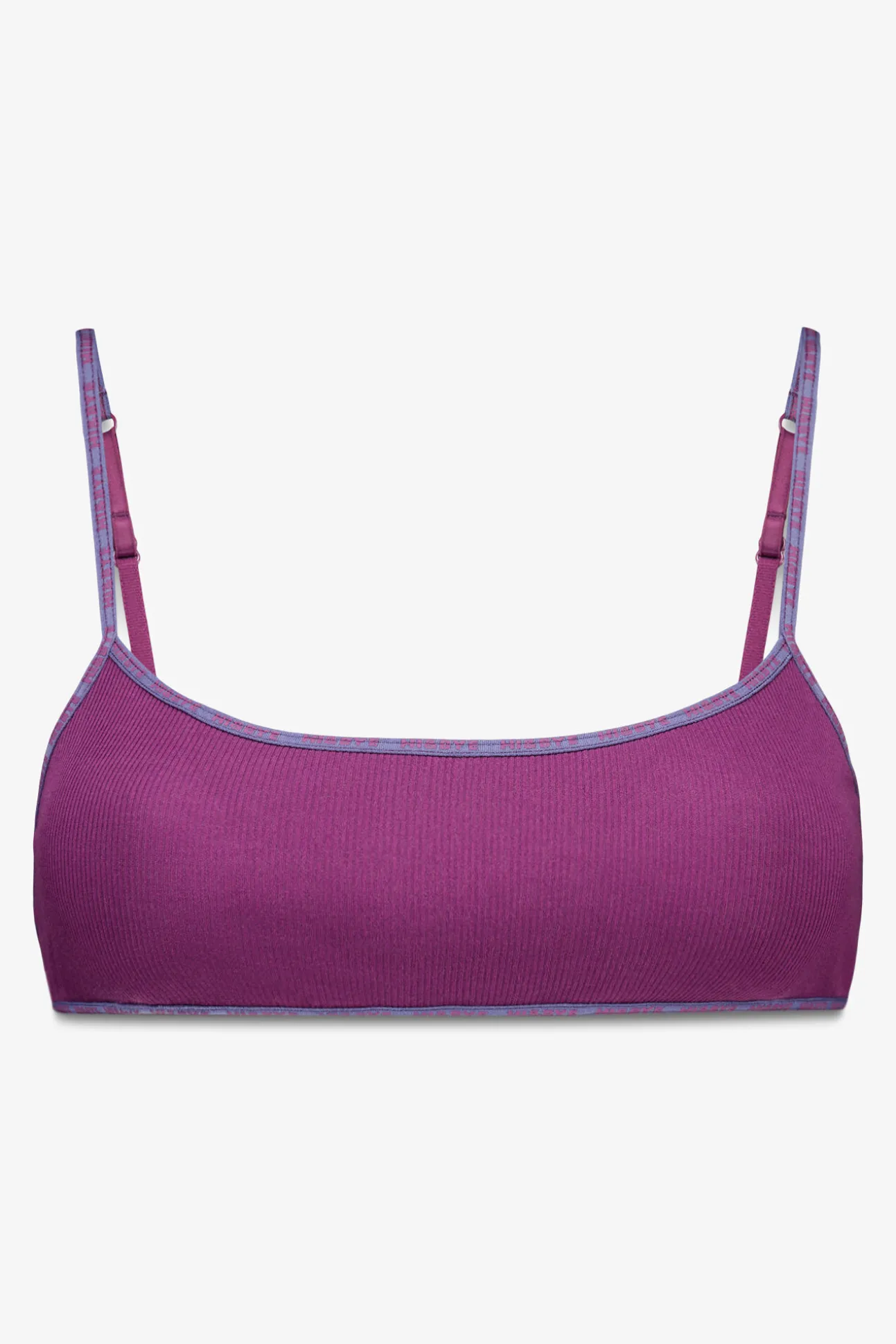 Sujetador top algodón copas extraíbles burgundy