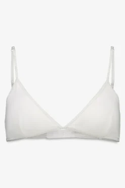 Sujetador triangular algodón copas extraíbles blanco