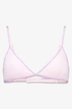 Sujetador triangular algodón copas extraíbles rosa