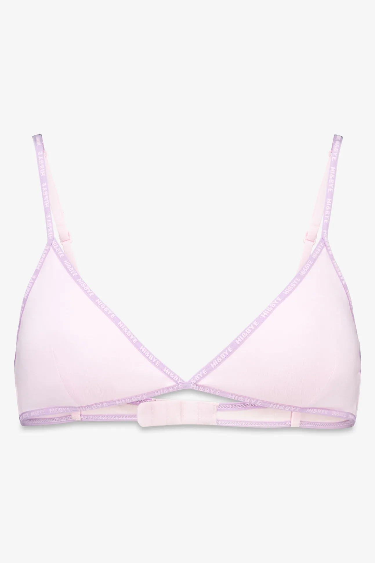 Sujetador triangular algodón copas extraíbles rosa