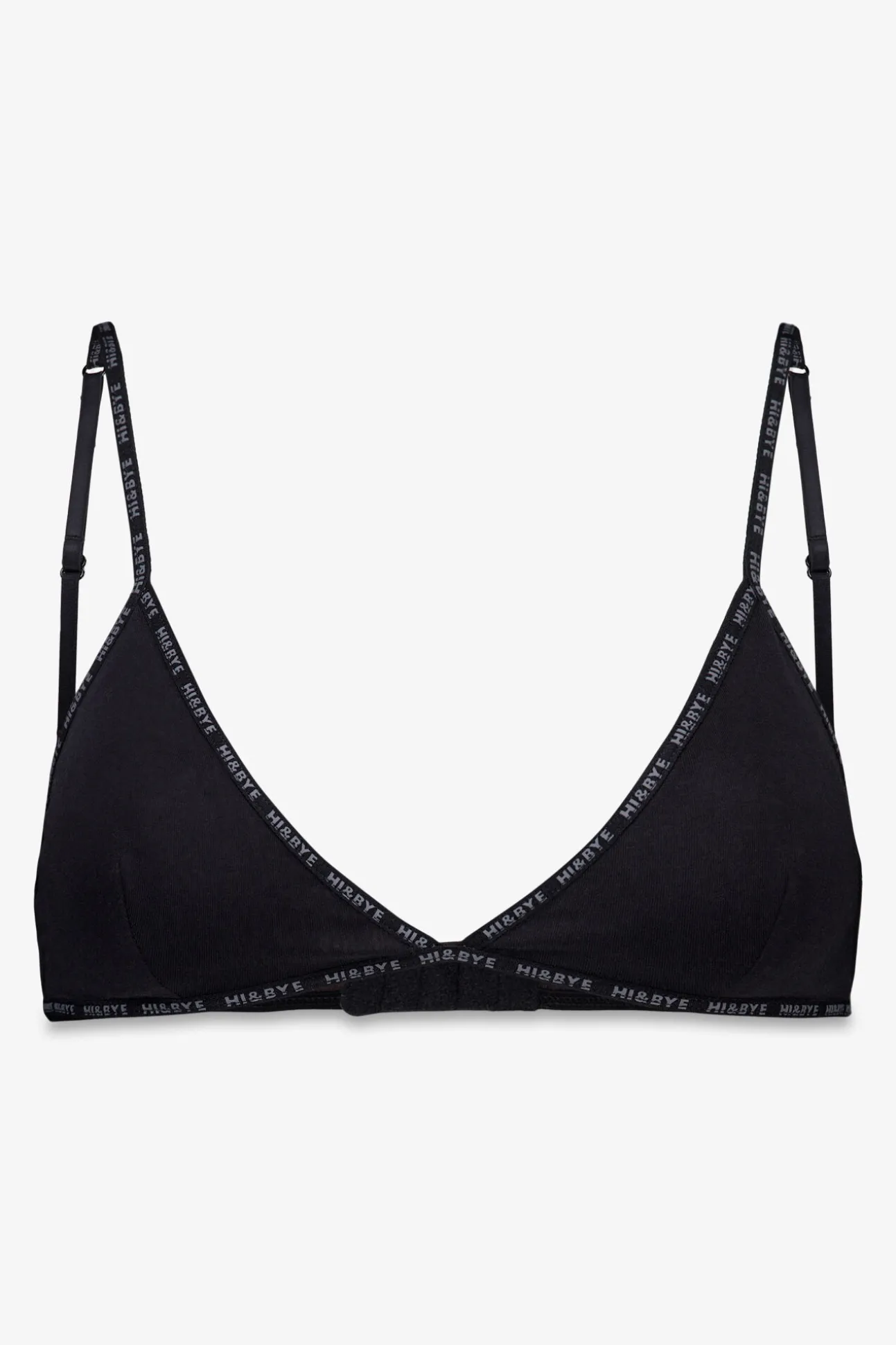 Sujetador triangular algodón copas extraíbles negro