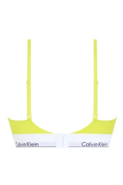 Sujetador triangular logo Calvin Klein verde