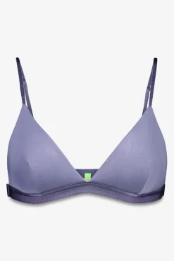Sujetador triangular microfibra brillo azul