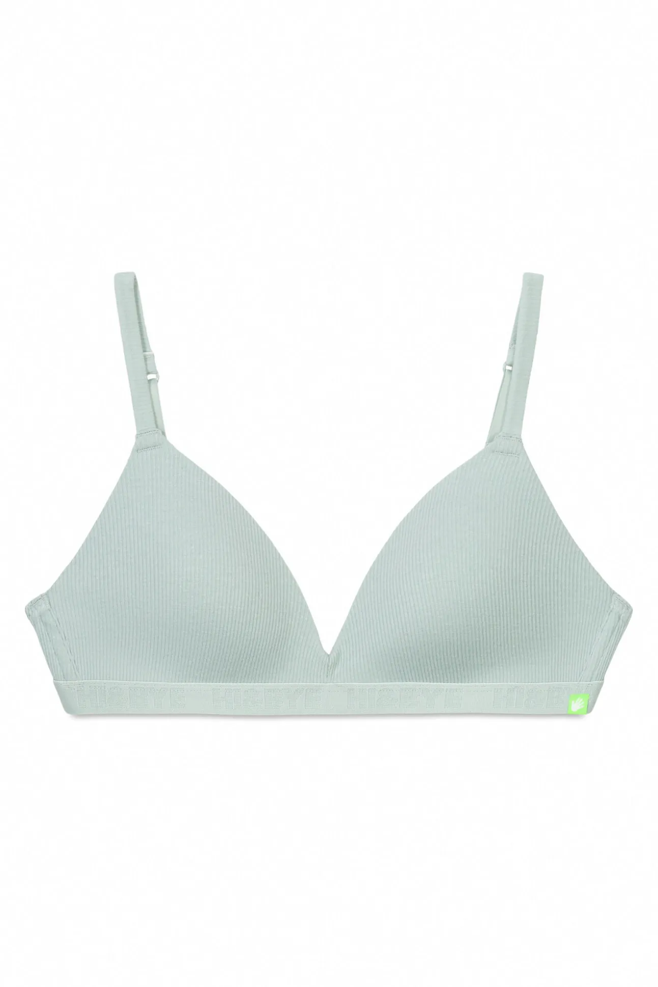 Sujetador triangular relleno fijo verde