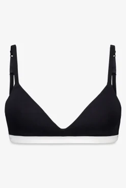 Sujetador triangular relleno fijo negro
