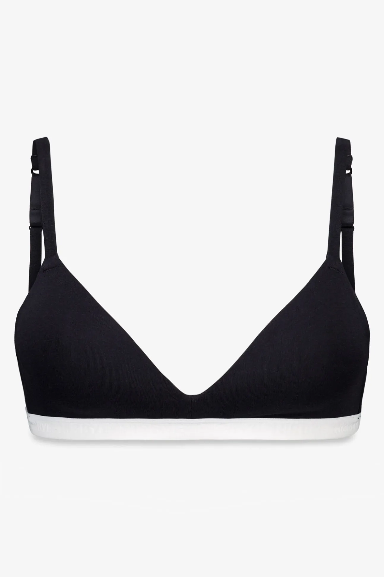 Sujetador triangular relleno fijo negro