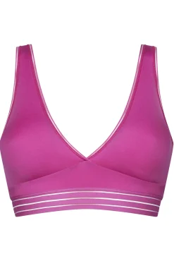 Sujetador triángulo sin aro invisible fucsia