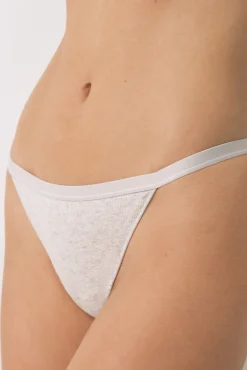 Tanga algodón rib gris