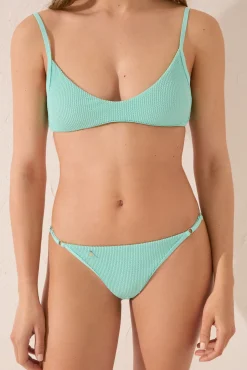 Tanga bikini turquesa lurex