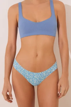 Tanga clean cut print azul