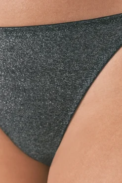 Tanga lurex terciopelo negro