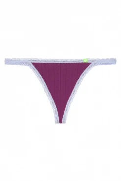 Tanga seamless pointelle vino