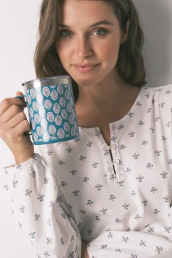 Taza térmica estampada verde