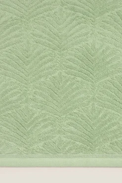 Toalla rizo jacquard hojas