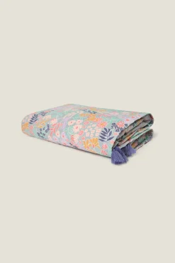 Toalla tejido doble faz flores