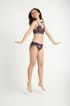 Top bikini adolescente lazos Jungle Palm Black