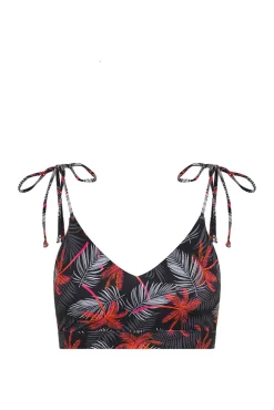 Top bikini adolescente lazos Jungle Palm Black