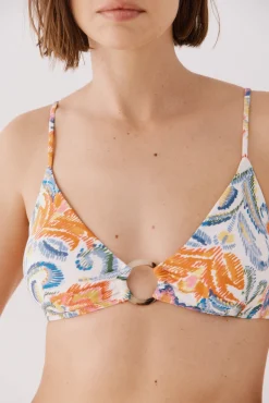 Top bikini anilla estampado