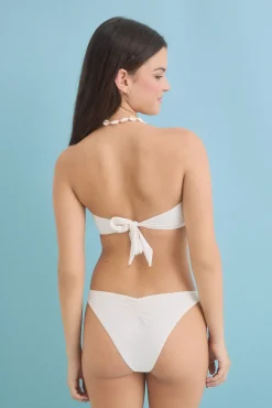 Top bikini bandeau balnco