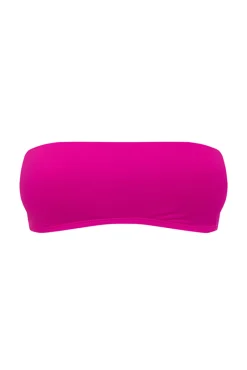 Top bikini bandeau rosa