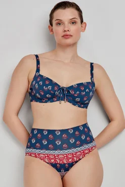 Top bikini capacidad sin relleno estampado