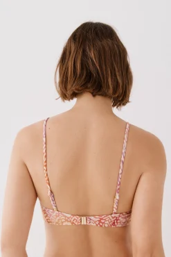 Top bikini detalle fruncido