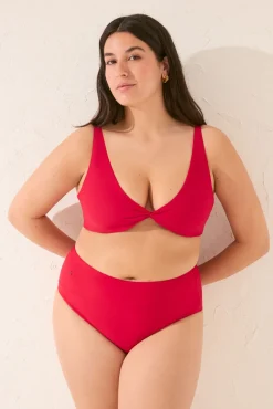 Top bikini halter capacidad rojo