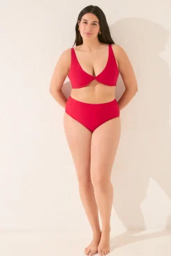 Top bikini halter capacidad rojo