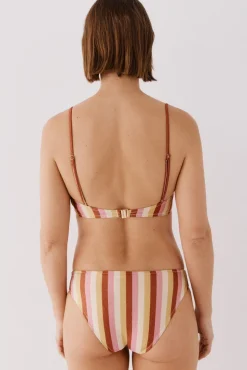 Top bikini rayas nudo