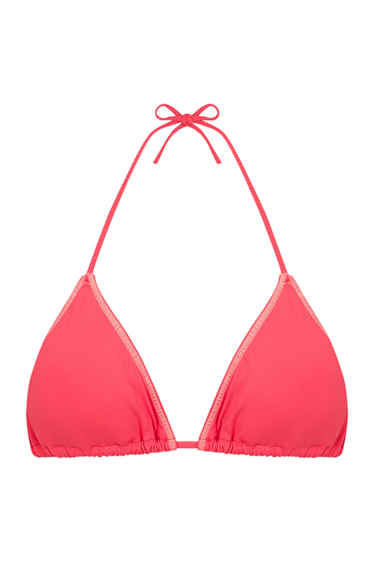 Top bikini triangular cortina coral