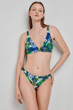 Top bikini triangular estampado tribal