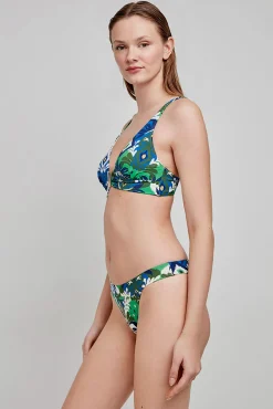 Top bikini triangular estampado tribal