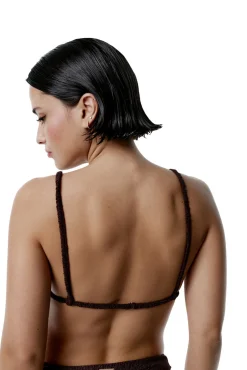 Top bikini triangular Radiance marrón