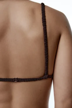 Top bikini triangular Radiance marrón