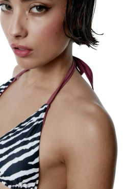 Top bikini triangular Wild cebra