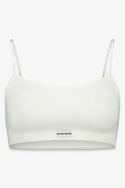 Top canalé seamless blanco