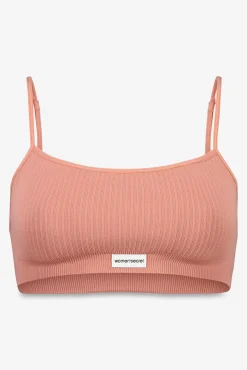 Top canalé seamless rosa